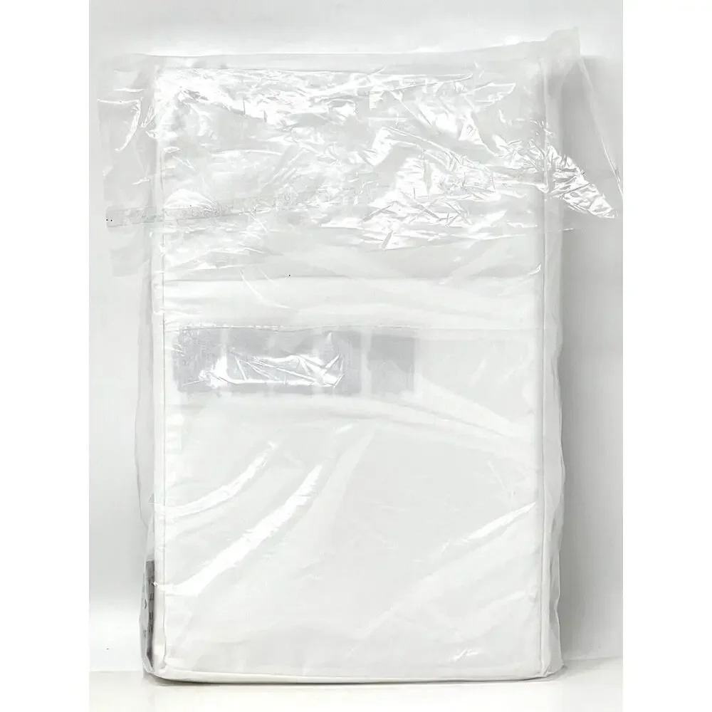 Ralph Lauren Malin Scallop KING PILLOWCASES Silver White Organic Cotton NWT Pair